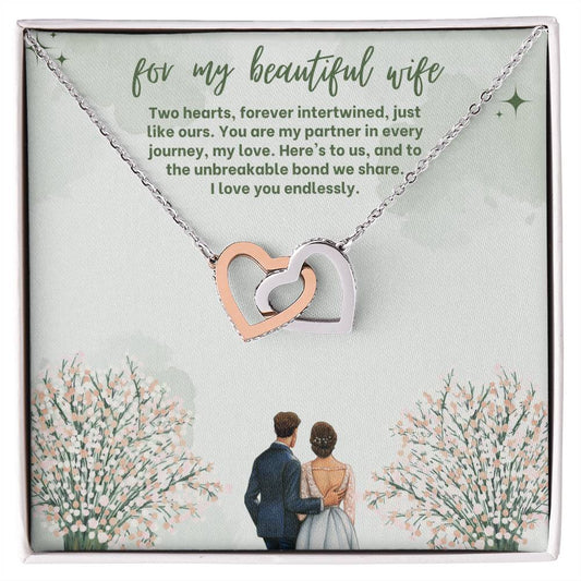 Forever Linked Hearts Necklace for Wife